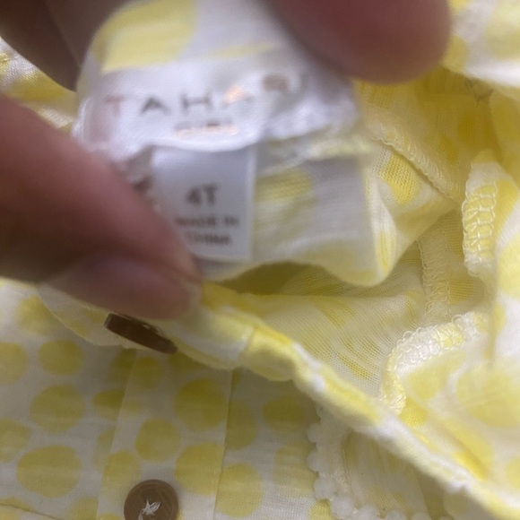 Tahari Baby 2Pc Set Yellow and White 4T - Picture 3 of 5